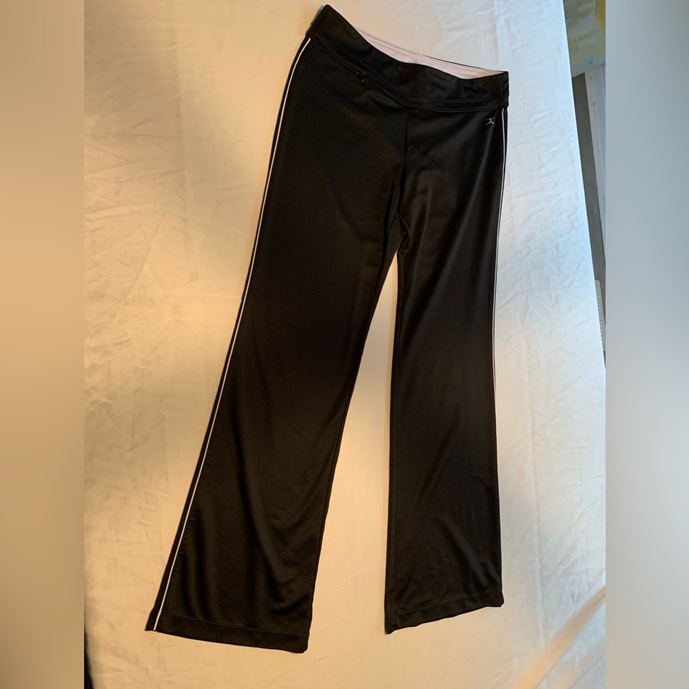 Danskin Women's Black Track Pants with White Stripe